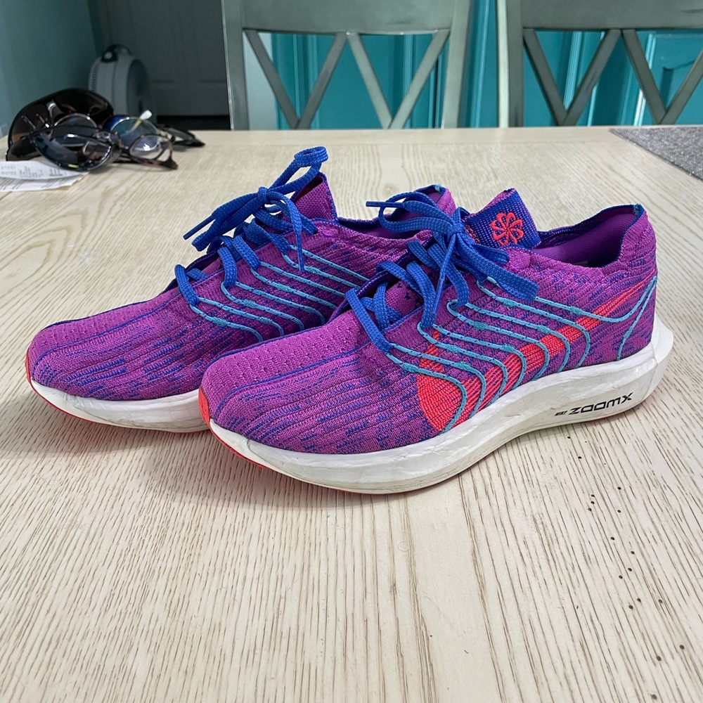 Nike Women’s Pegasus Turbo Next Running Shoes (Purple/Coral/White).